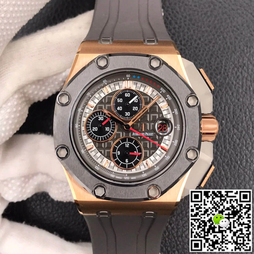 Audemars Piguet Royal Oak Offshore 26568OM.OO.A004CA.01 JF Factory 1:1 Best Edition Replica Watch Brown Strap